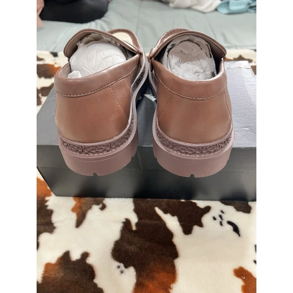 Coach Men's Cooper Saddle Signature Canvas Leather Loafers Slip-On Size 9D NIB - Picture 3 of 7